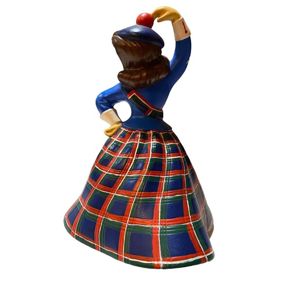 Vintage Holland Mold Scottish Celtic Lass Dancing Girl Brown Eyes Signed plaid - Picture 8 of 13